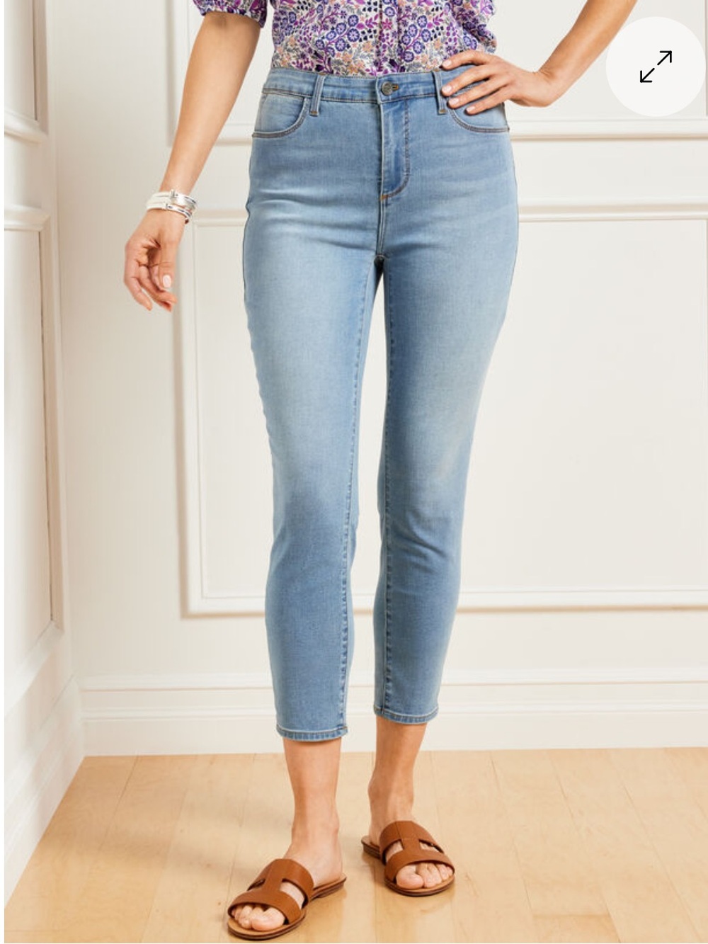 Talbots Light Wash Crop Jeggings, Size 14